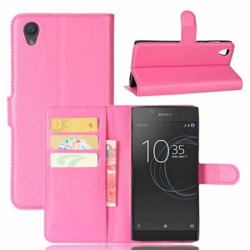 Gaines PU kožené puzdro pre Sony Xperia L1 - rose