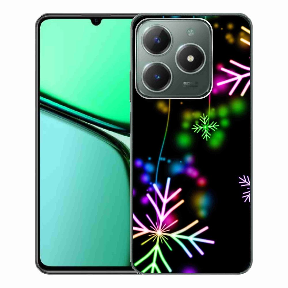 Gélový kryt mmCase na Realme C61 - farebné vločky