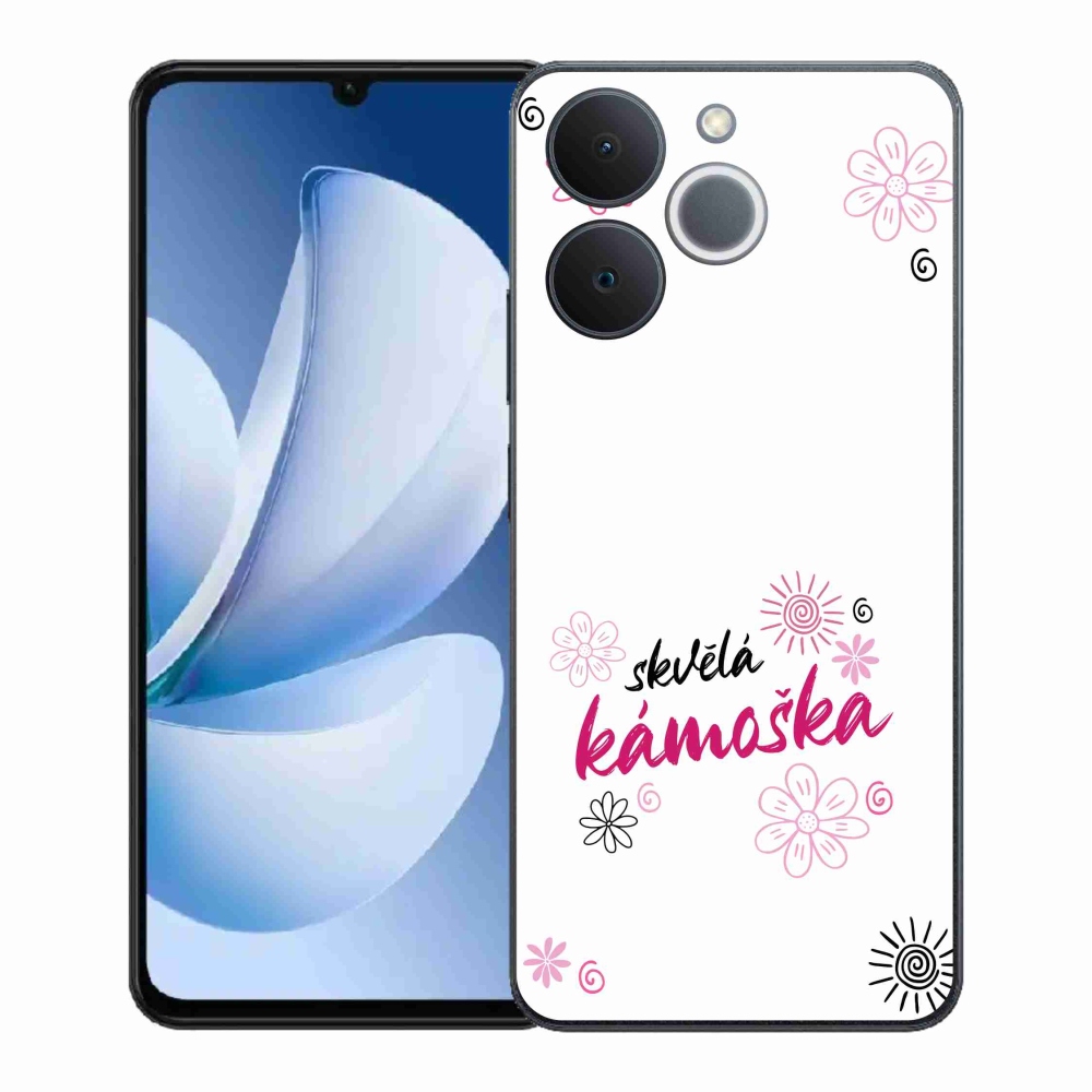Gélový kryt mmCase na Realme Note 70T - skvelá kamoška biele pozadie
