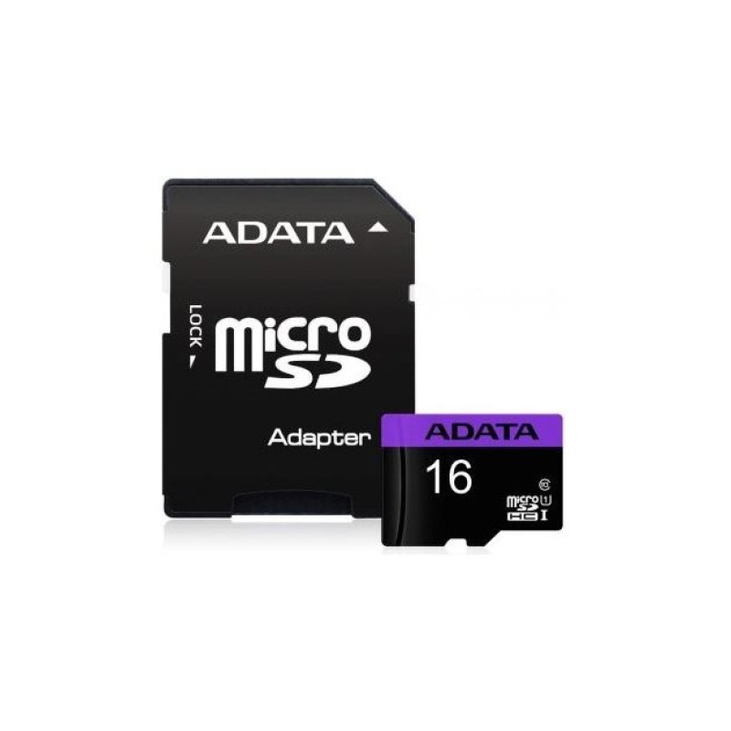 microSDHC 16GB ADATA Premier Class 10 vr. Adaptéru