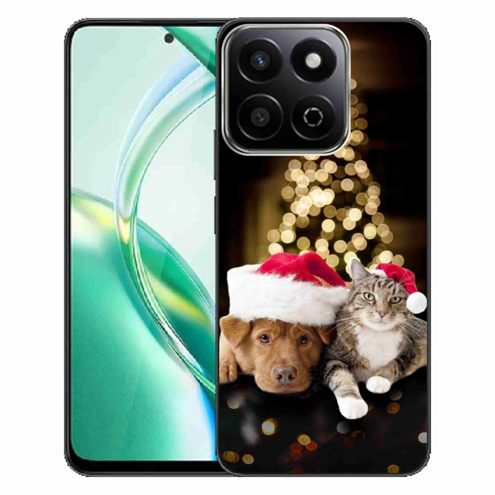 Gélový kryt mmCase na Honor 200 Smart 5G - vianočný pes a mačka
