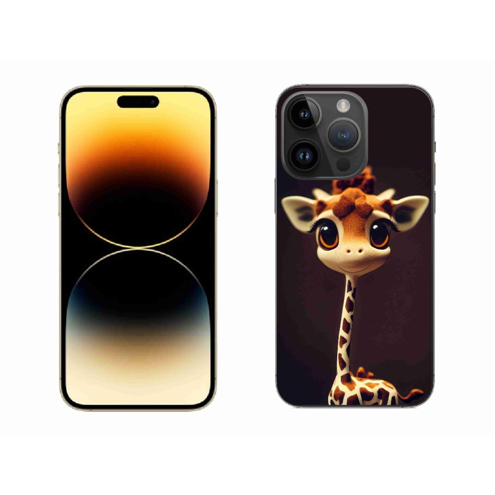 Gélový kryt mmCase na iPhone 14 Pro Max - malá žirafa
