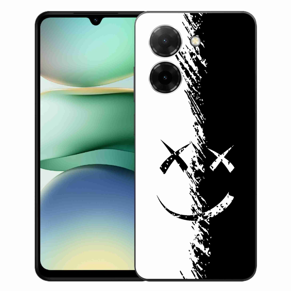 Gélový kryt mmCase na Xiaomi Redmi A5 (171.7x77.8x8.3mm) - čiernobiely smajlík