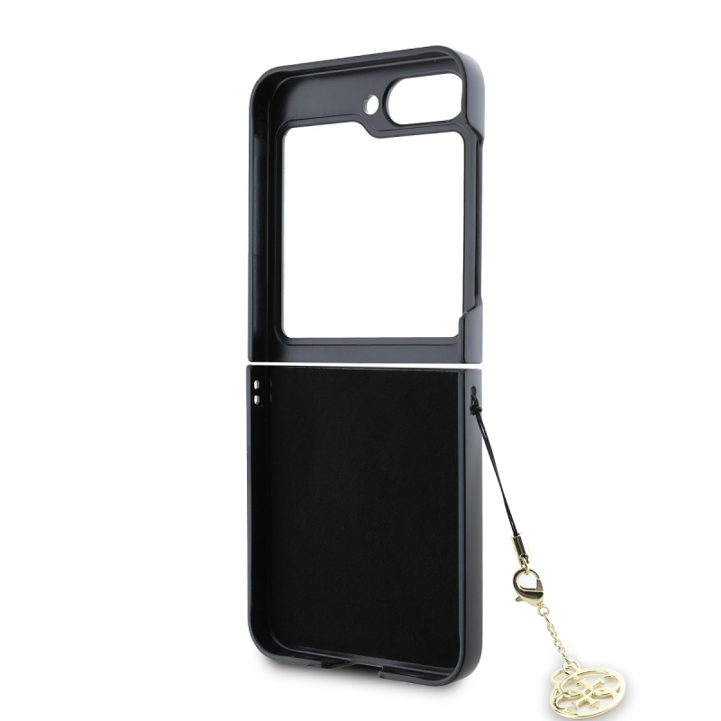 Guess 4G Charm Zadný Kryt pre Samsung Galaxy Z Flip 6 Grey