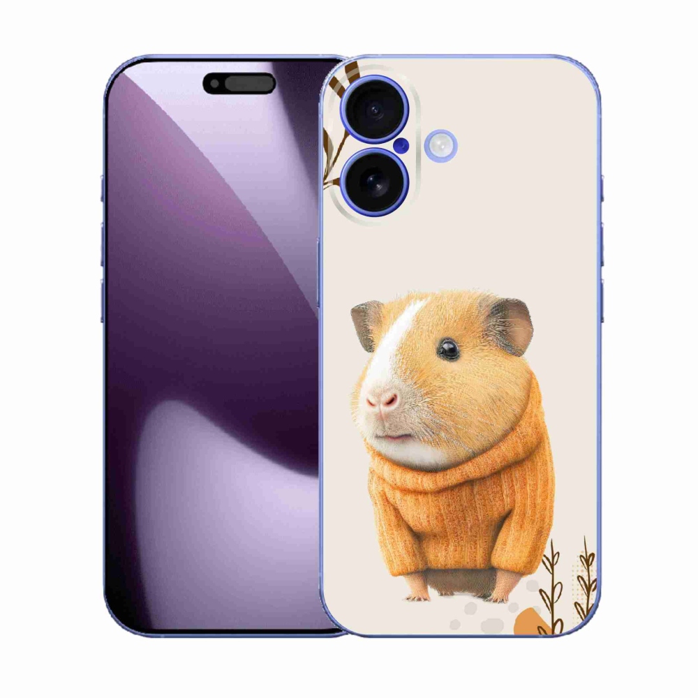 Gélový kryt mmCase na iPhone 17 - morča vo svetri
