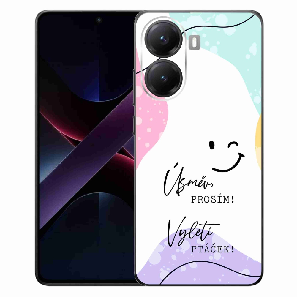Gélový kryt mmCase na Xiaomi Poco X7 Pro 5G - vtipný text 4 biele pozadie