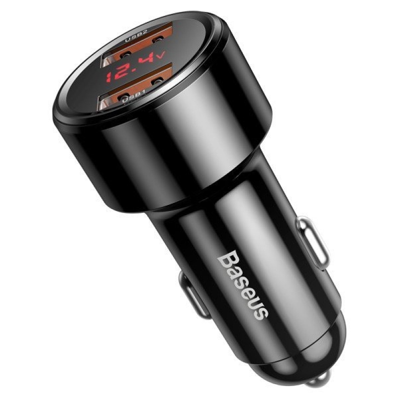 Nabíjačka do auta Baseus Magic Series USB-A/USB-A 45W čierna