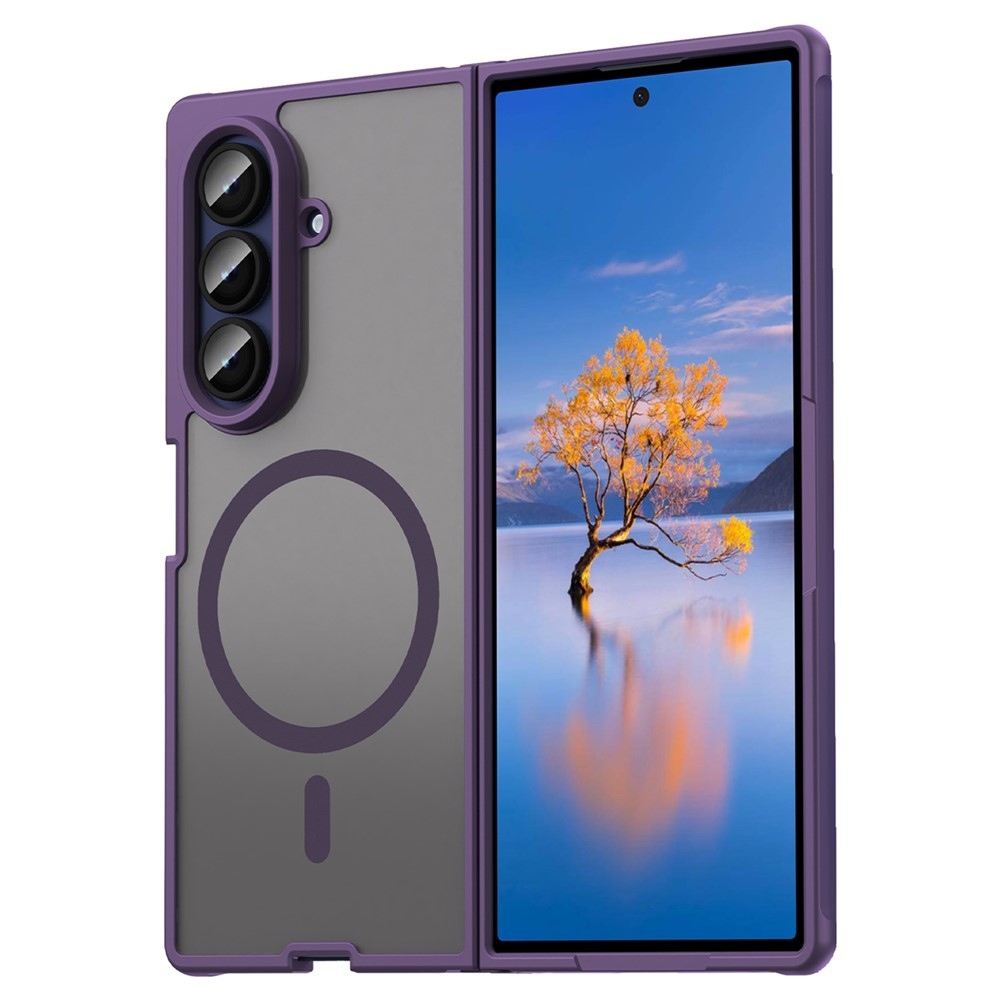 Case matný gélový obal s MagSafe na Samsung Galaxy Z Fold7 5G - fialový