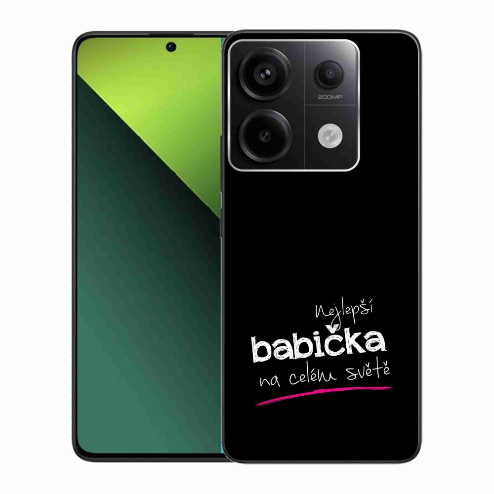 Gélový kryt mmCase na Xiaomi Redmi Note 13 Pro 5G/Poco X6 5G - najlepšia babička 4 čierne pozadie