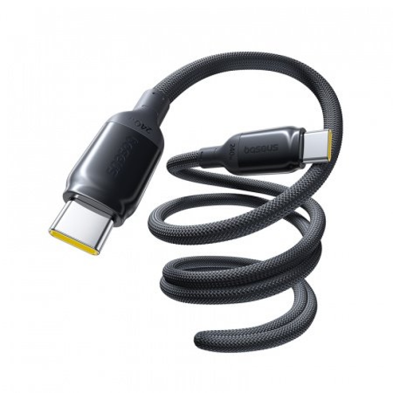 Baseus PicoGo Rýchlonabíjací dátový kábel USB-C - USB-C 240W 1m Cosmic Black
