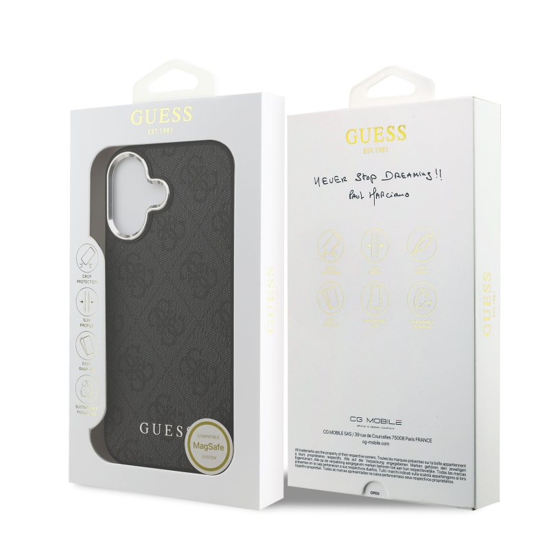 Zadný kryt Guess 4G MagSafe pre iPhone 17 Black