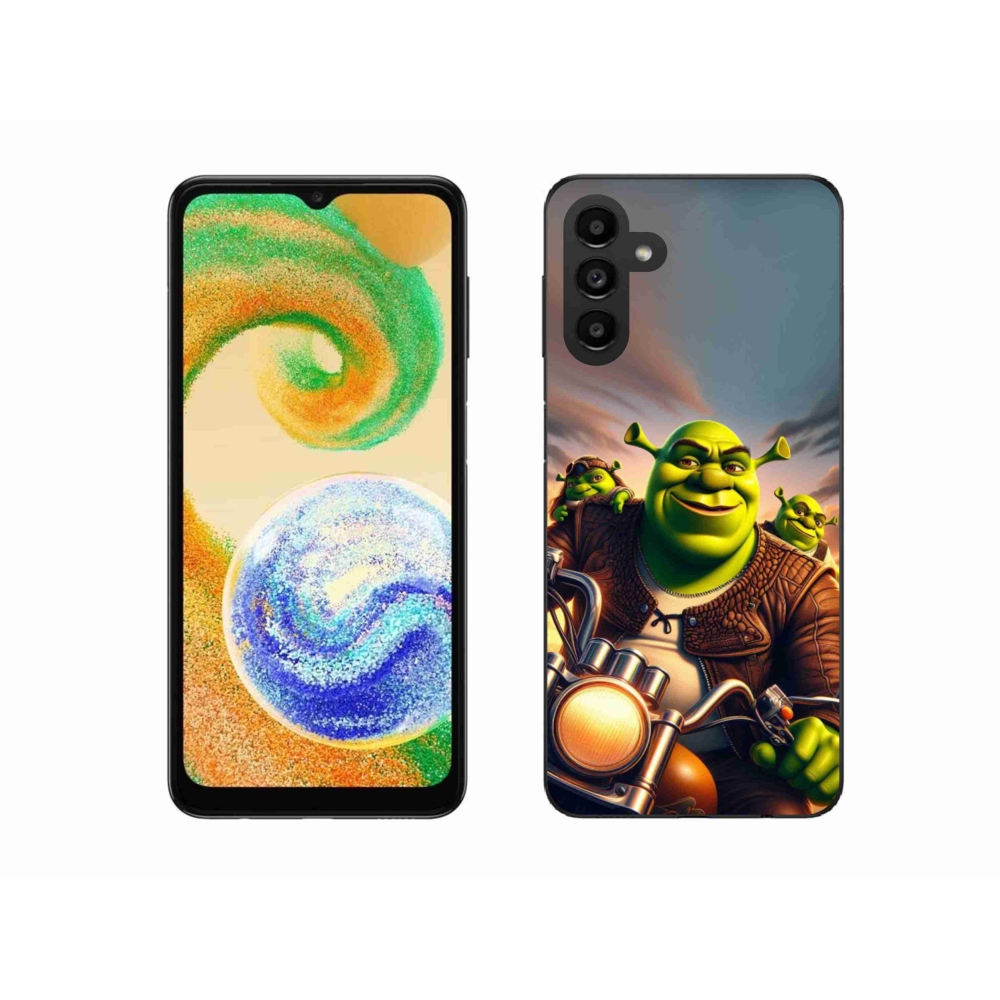 Gélový kryt mmCase na Samsung Galaxy A04s (164.7x76.7x9.1mm) - shrek na motorke