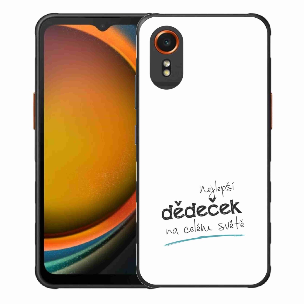 Gélový kryt mmCase na Samsung Galaxy Xcover 7 - najlepší dedko 3 biele pozadie