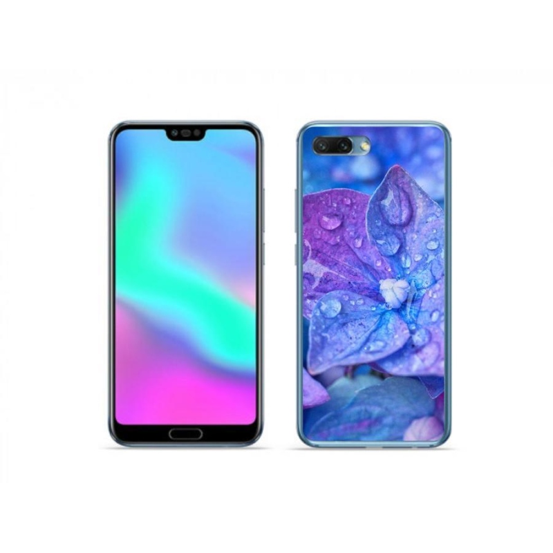 Gélové puzdro mmCase na mobil Honor 10 - fialový kvet