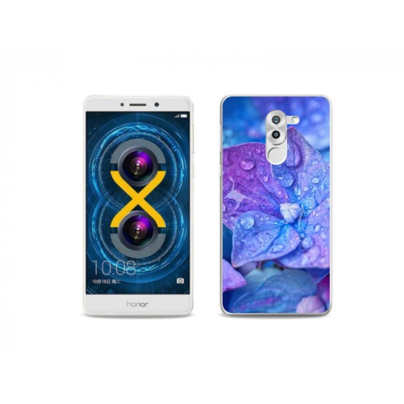 Gélové puzdro mmCase na mobil Honor 6X - fialový kvet