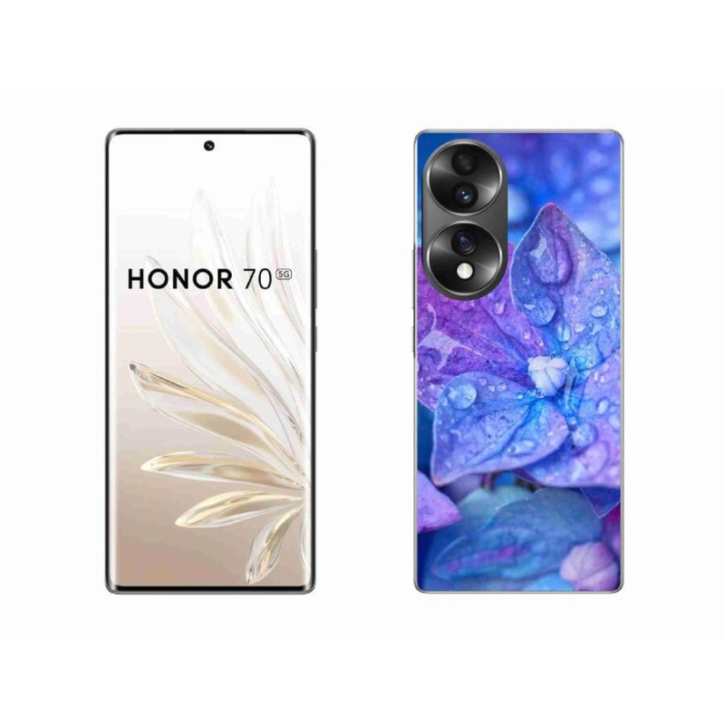 Gélové puzdro mmCase na mobil Honor 70 - fialový kvet