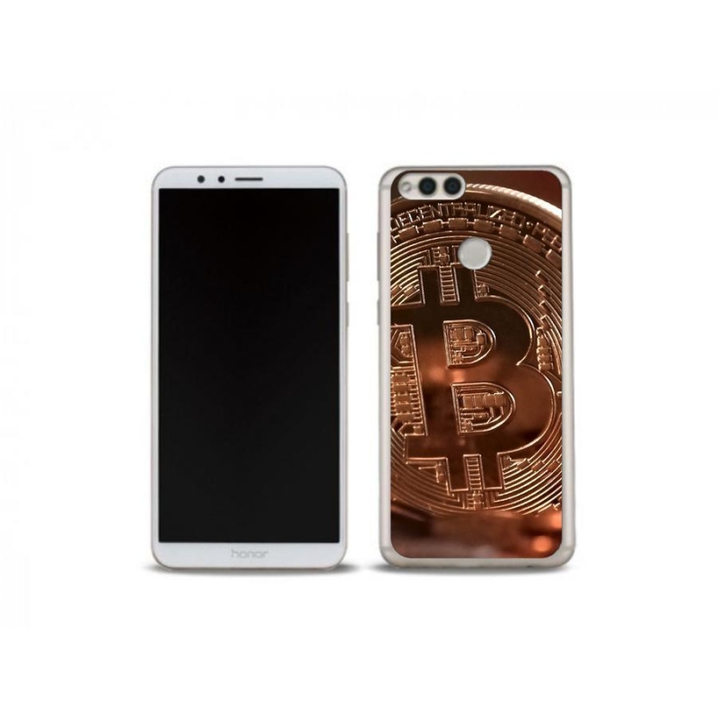 Gélové puzdro mmCase na mobil Honor 7X - Bitcoin