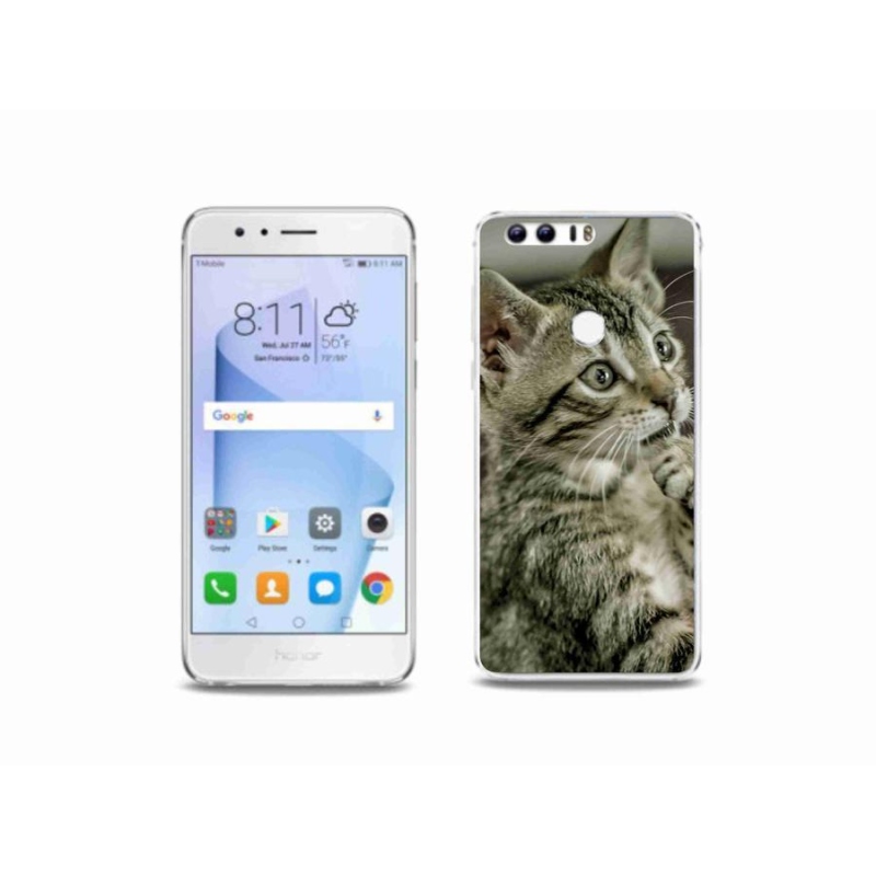 Gélové puzdro mmCase na mobil Honor 8 - roztomilá mačka