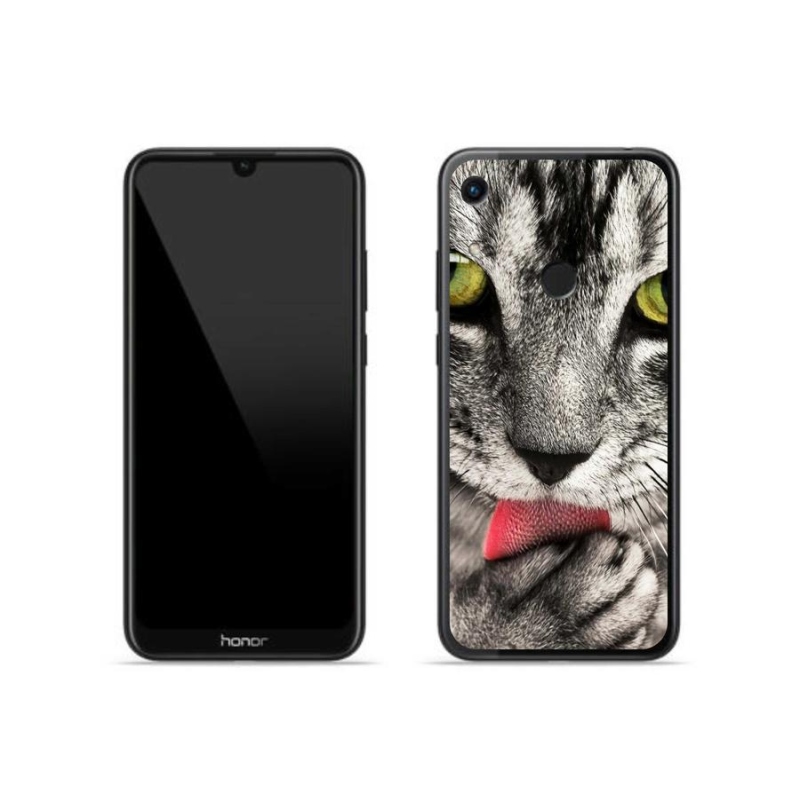 Gélové puzdro mmCase na mobil Honor 8A - zelené mačacie oči