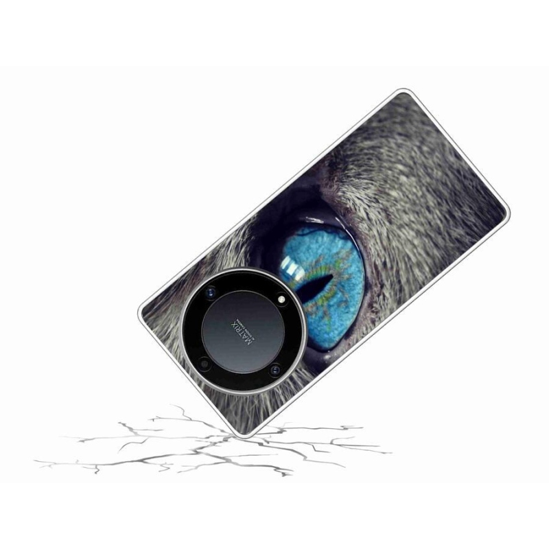 Gélové puzdro mmCase na mobil Honor Magic 5 Lite 5G - modré mačacie oko