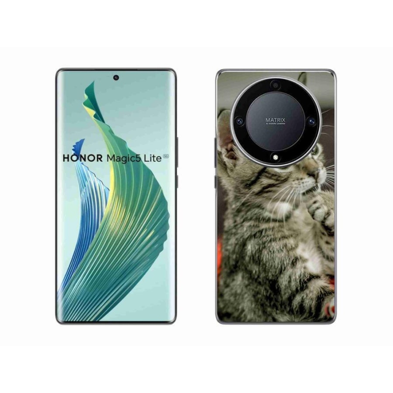 Gélové puzdro mmCase na mobil Honor Magic 5 Lite 5G - roztomilá mačka