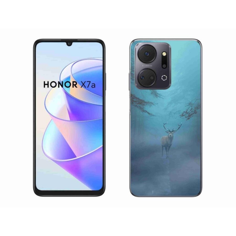 Gélové puzdro mmCase na mobil Honor X7a - jeleň v hmle