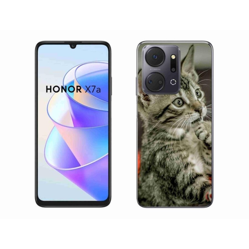 Gélové puzdro mmCase na mobil Honor X7a - roztomilá mačka