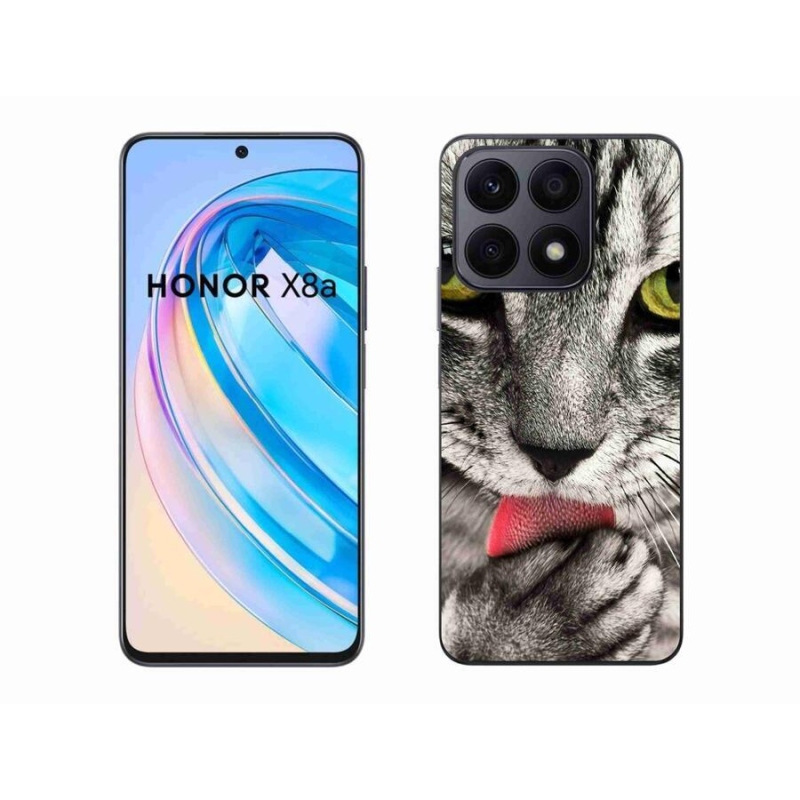 Gélové puzdro mmCase na mobil Honor X8a - zelené mačacie oči