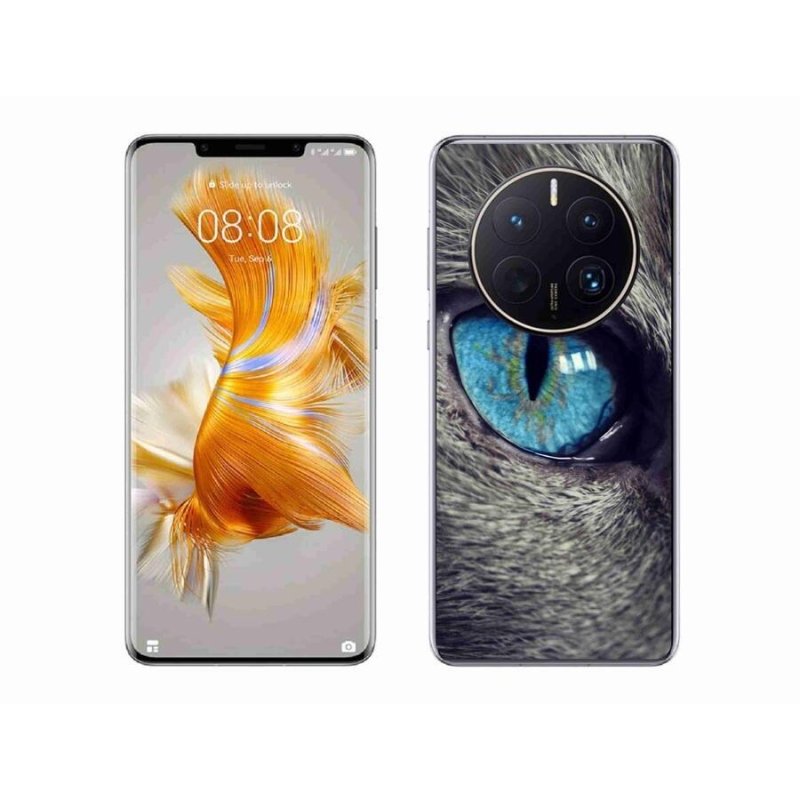 Gélové puzdro mmCase na mobil Huawei Mate 50 Pro - modré mačacie oko