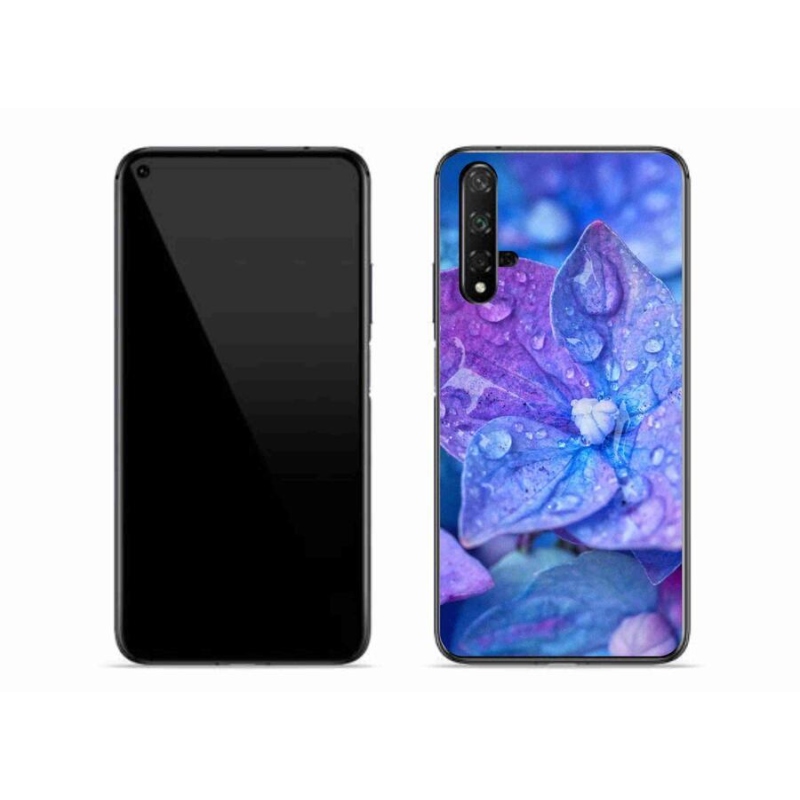 Gélové puzdro mmCase na mobil Huawei Nova 5T - fialový kvet