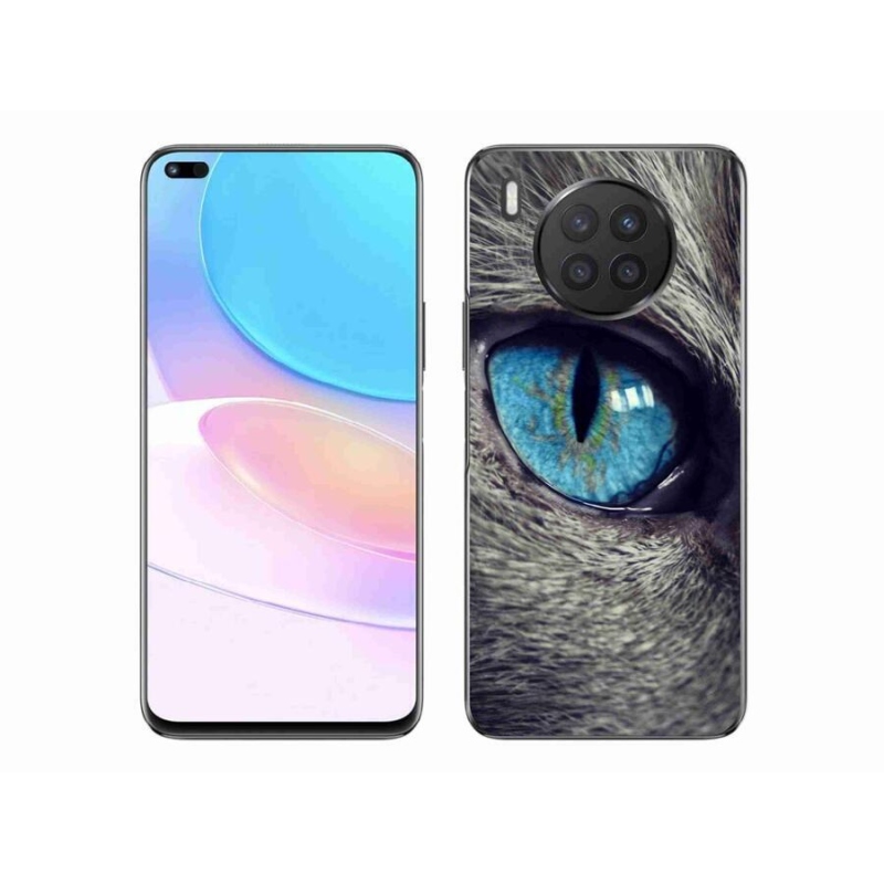 Gélové púzdro mmCase na mobil Huawei Nova 8i - modré mačacie oko