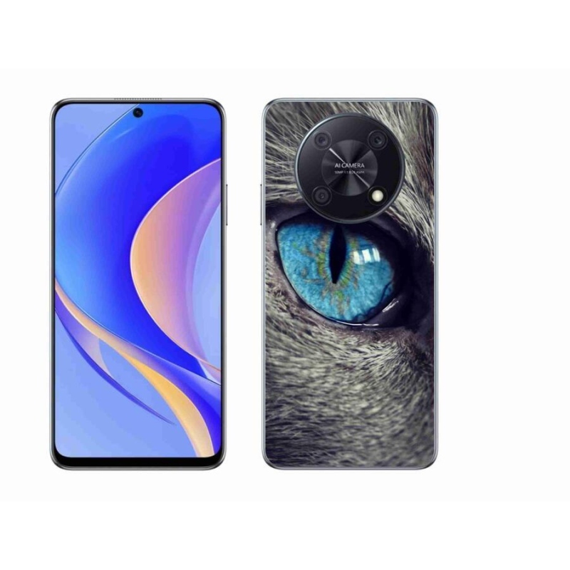 Gélové puzdro mmCase na mobil Huawei Nova Y90 - modré mačacie oko