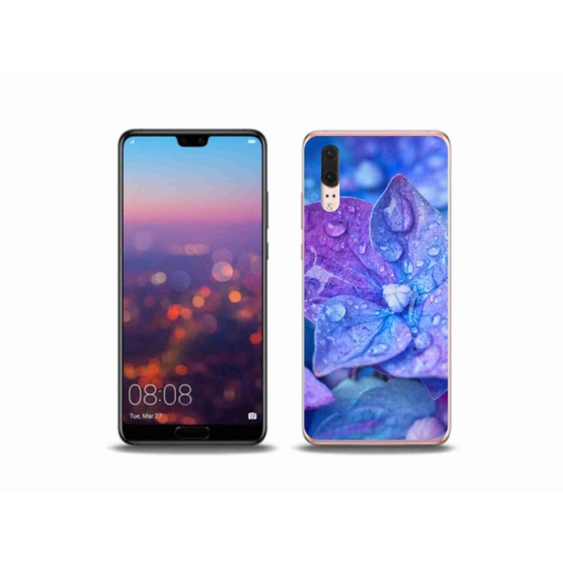 Gélové puzdro mmCase na mobil Huawei P20 - fialový kvet