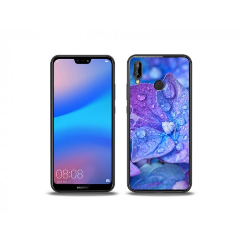 Gélové puzdro mmCase na mobil Huawei P20 Lite - fialový kvet