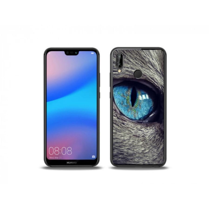 Gélové puzdro mmCase na mobil Huawei P20 Lite - modré mačacie oko