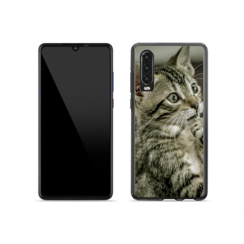 Gélové puzdro mmCase na mobil Huawei P30 - roztomilá mačka
