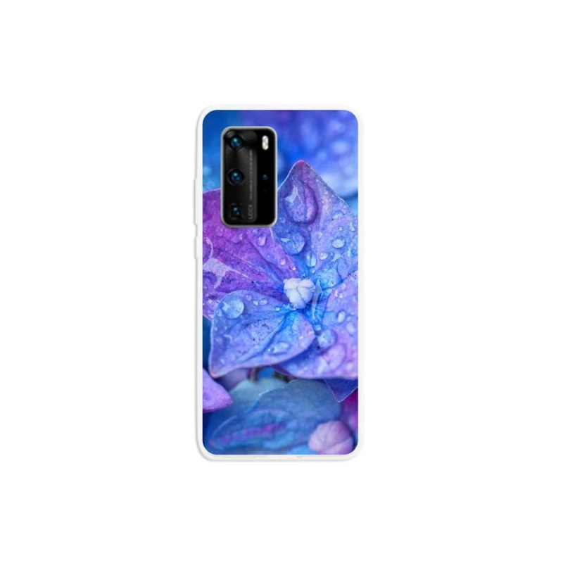 Gélové puzdro mmCase na mobil Huawei P40 Pro - fialový kvet