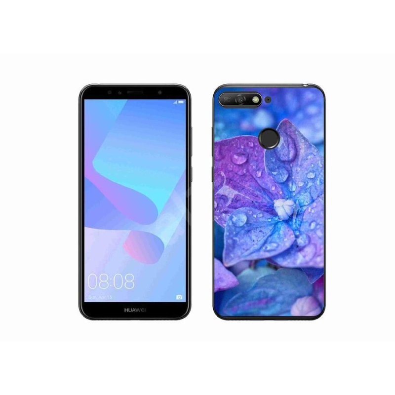 Gélové puzdro mmCase na mobil Huawei Y6 Prime 2018 - fialový kvet