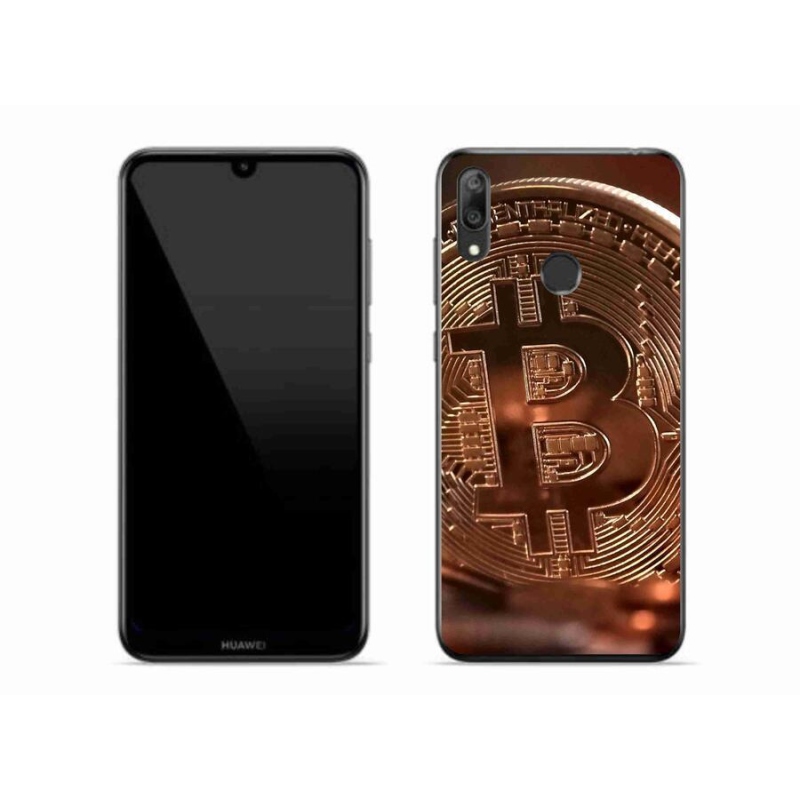 Gélové puzdro mmCase na mobil Huawei Y7 (2019) - Bitcoin