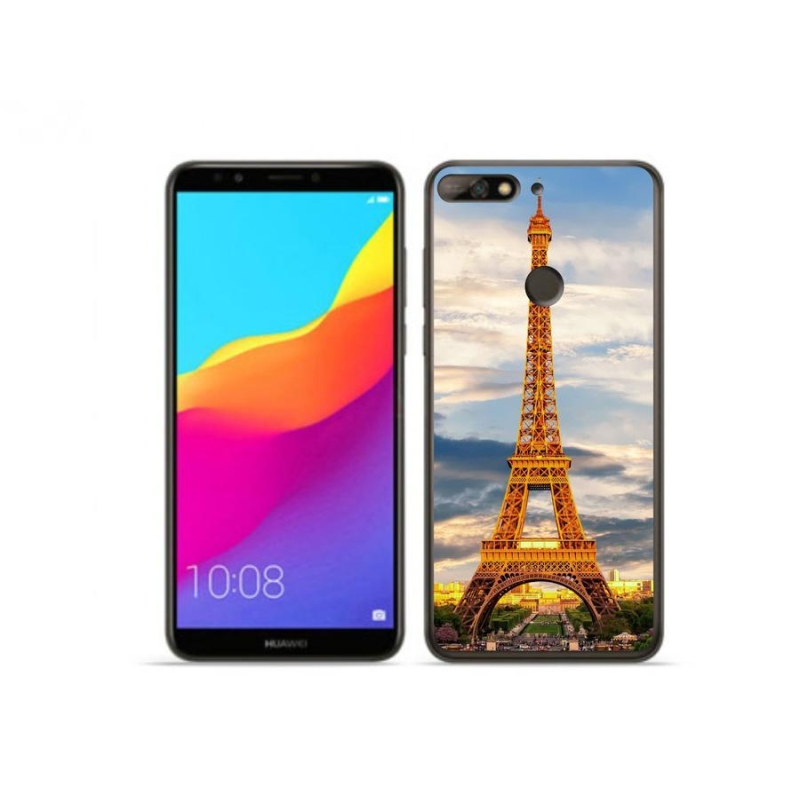 Gélové puzdro mmCase na mobil Huawei Y7 Prime (2018) - Eiffelova veža 3