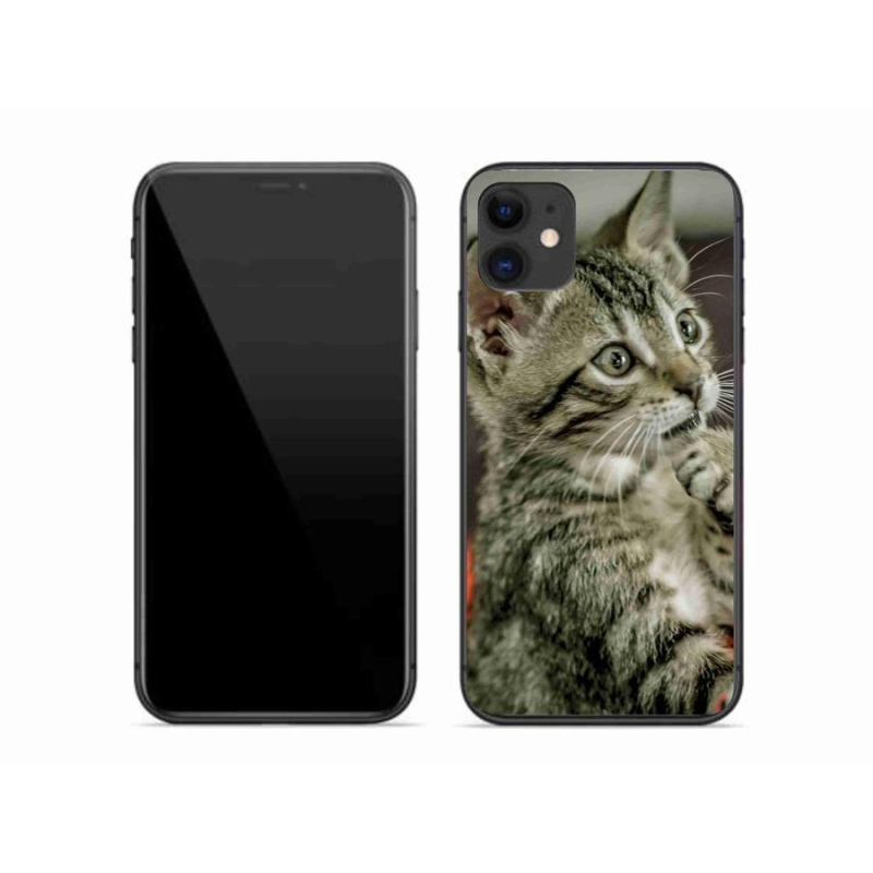 Gélové puzdro mmCase na mobil iPhone 11- roztomilá mačka