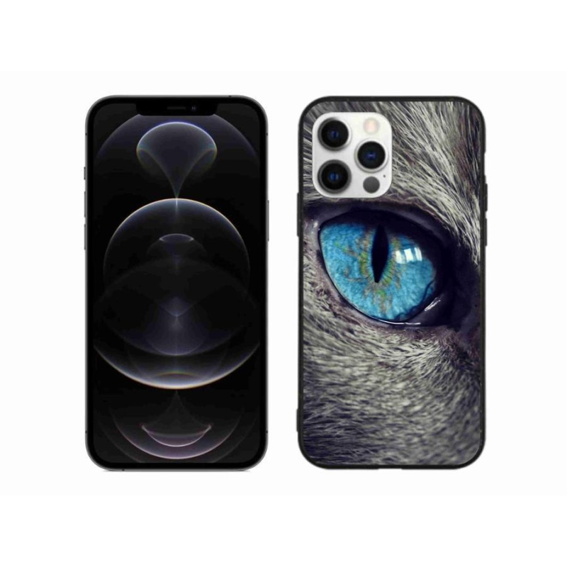 Gélové puzdro mmCase na mobil iPhone 12 Pro Max - modré mačacie oko