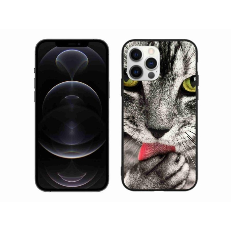 Gélové puzdro mmCase na mobil iPhone 12 Pro Max - zelené mačacie oči