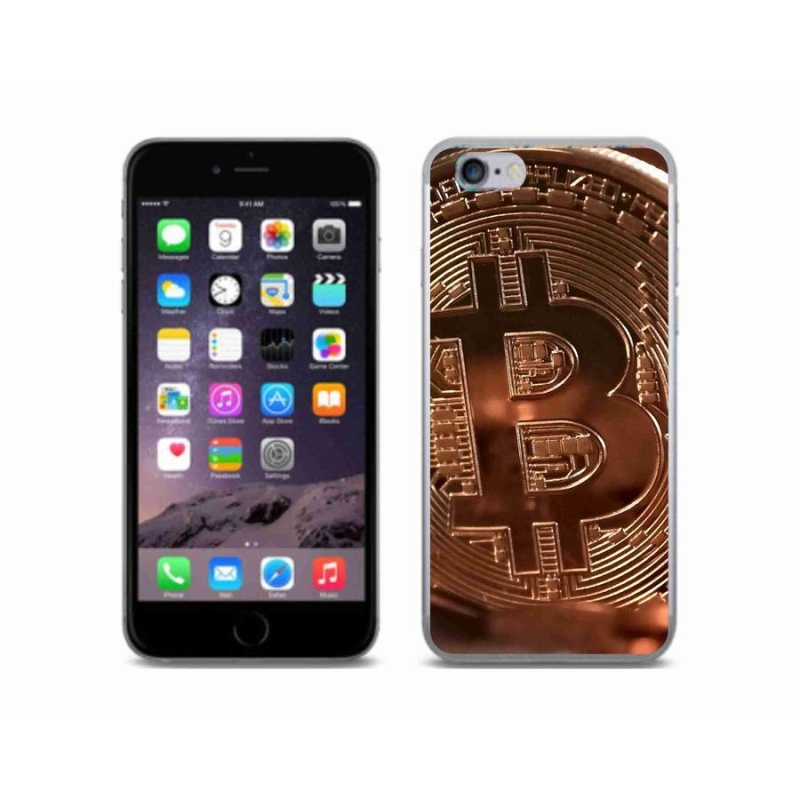 Gélové puzdro mmCase na mobil iPhone 6 / 6S - Bitcoin