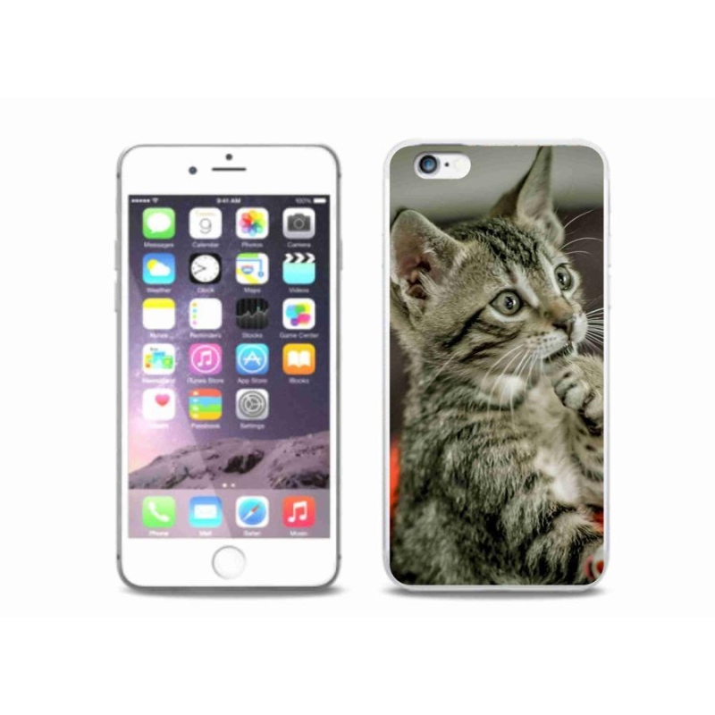 Gélové puzdro mmCase na mobil iPhone 6 / 6S Plus - roztomilá mačka
