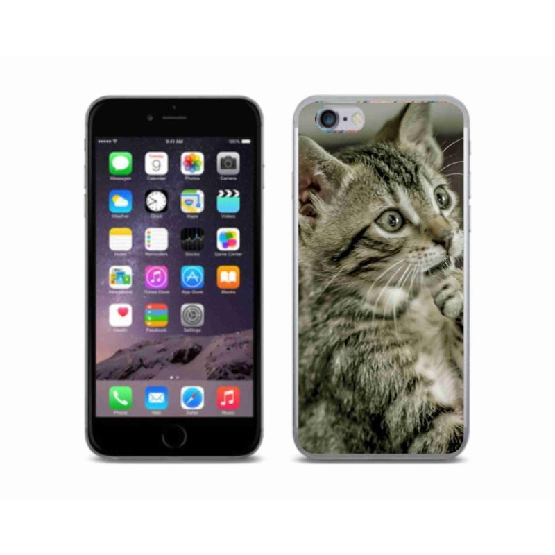Gélové puzdro mmCase na mobil iPhone 6 / 6S - roztomilá mačka