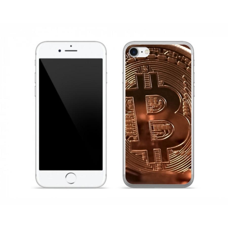 Gélové puzdro mmCase na mobil iPhone 7 - Bitcoin