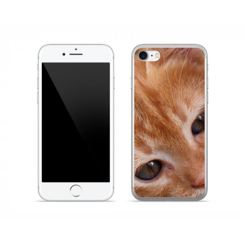 Gélové puzdro mmCase na mobil iPhone 8 - hnedé mačiatko