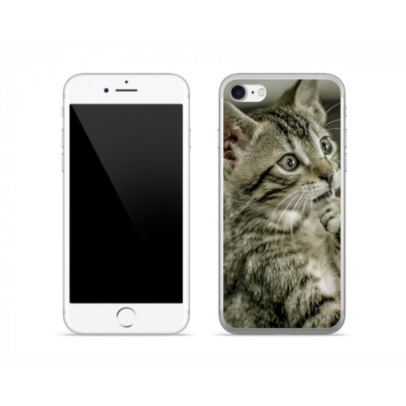 Gélové puzdro mmCase na mobil iPhone 8 - roztomilá mačka