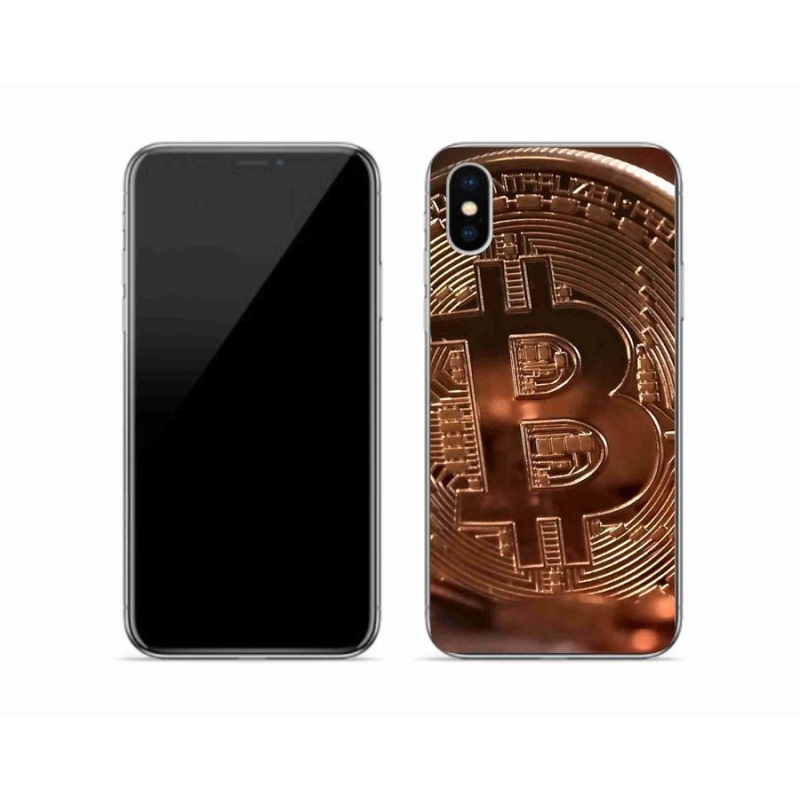 Gélové puzdro mmCase na mobil iPhone X - Bitcoin